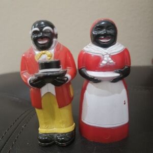 Aunt Jemima/Uncle Mose Vintage salt/pepper Plastic Shakers